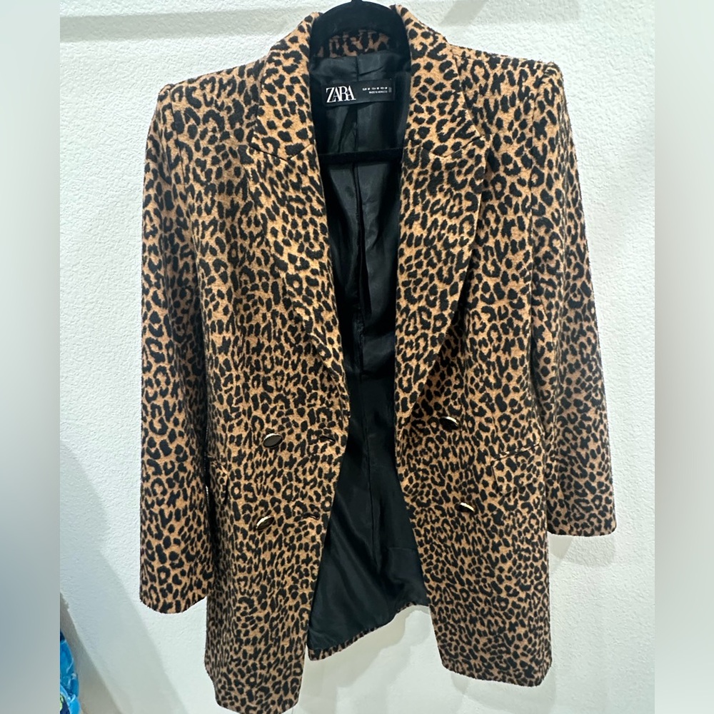 Zara Leopard Coat - Picture 2 of 4